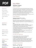 Helpdesk CV Template PDF