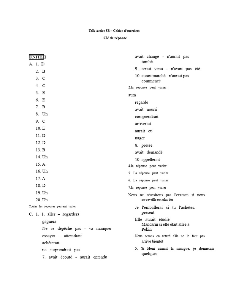 Cahier d'exercices Talk Active 3B | PDF | Échecs | Ouverture (échecs)