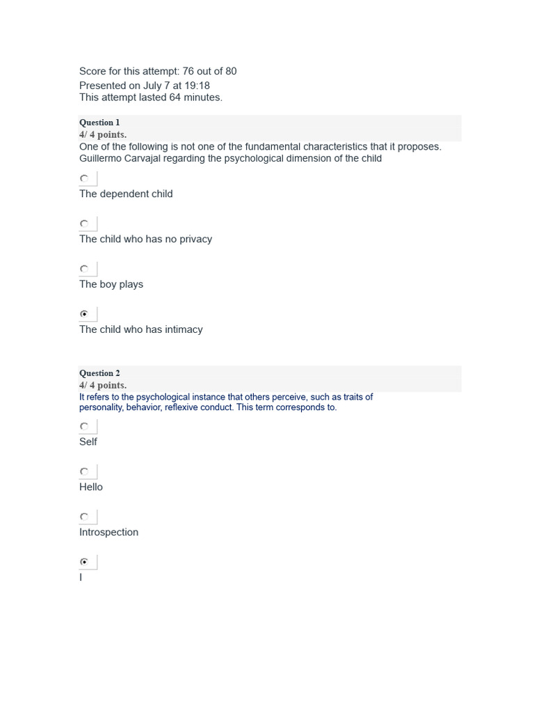Final Exam Developmental Psychology | PDF | Developmental Psychology ...