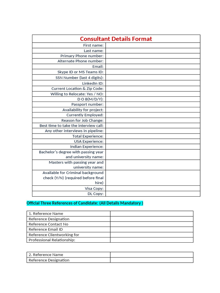 State of Texas Submission Format | PDF