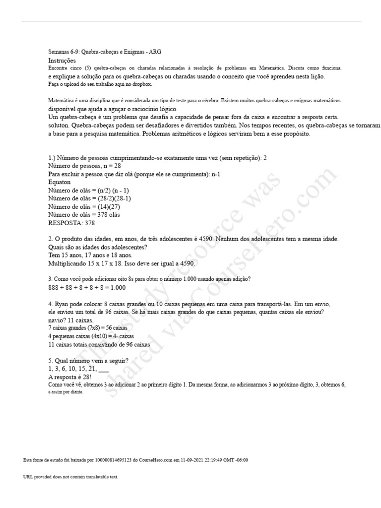 Sem título | PDF | Matemática | Pensamento