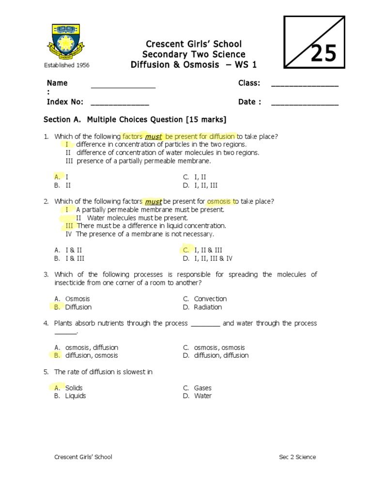 worksheet Diffusion Osmosis Worksheet diffusion and osmosis worksheet osmosis