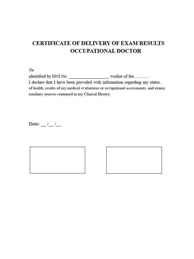 Exam Results Delivery Certificate | PDF