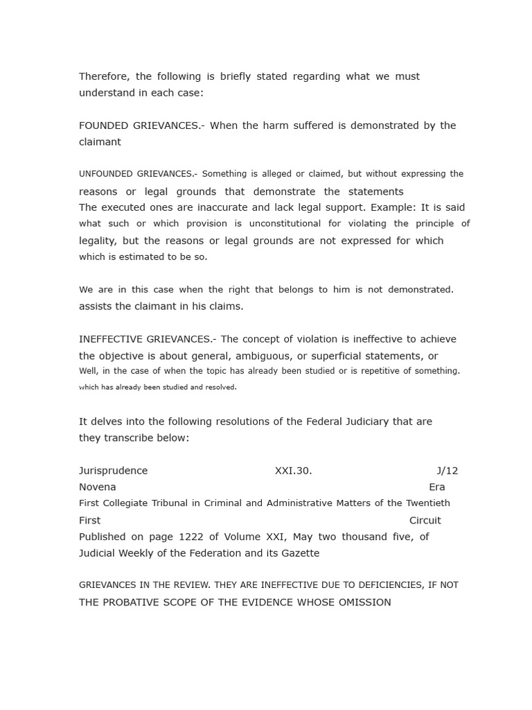 Types of Legal Grievances Explained | PDF | Argument | Evidence