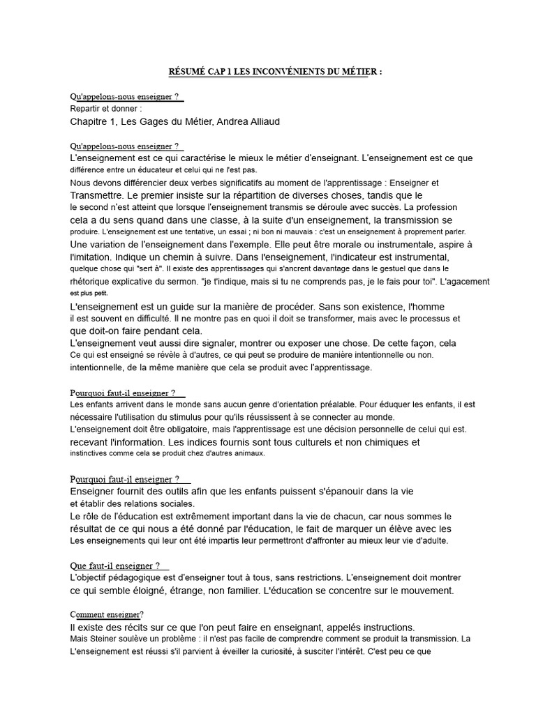 Les Enjeux de l'Enseignement et de l'Éducation | PDF | Enseignement ...