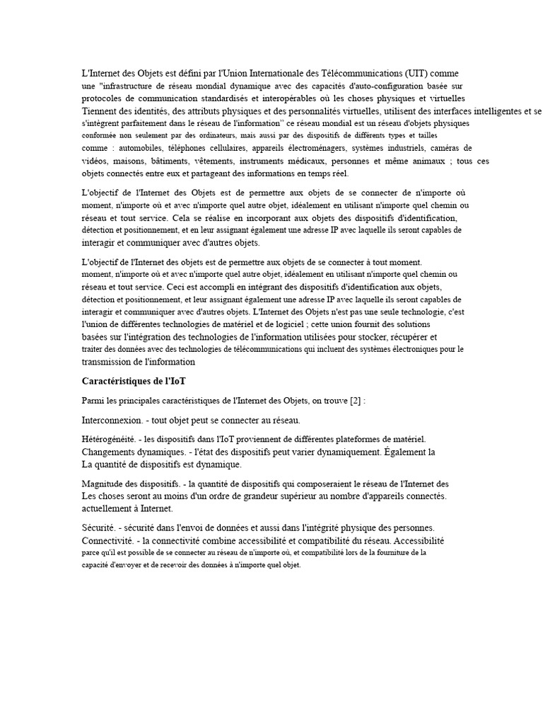 Comprendre l'Internet des Objets (IoT) | PDF | Internet des objets | l ...