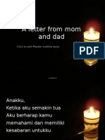 A Letter From Mom and Dad