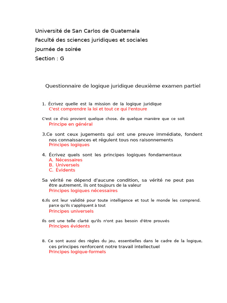 Logique juridique : Principes et Concepts | PDF | Logique | Concept