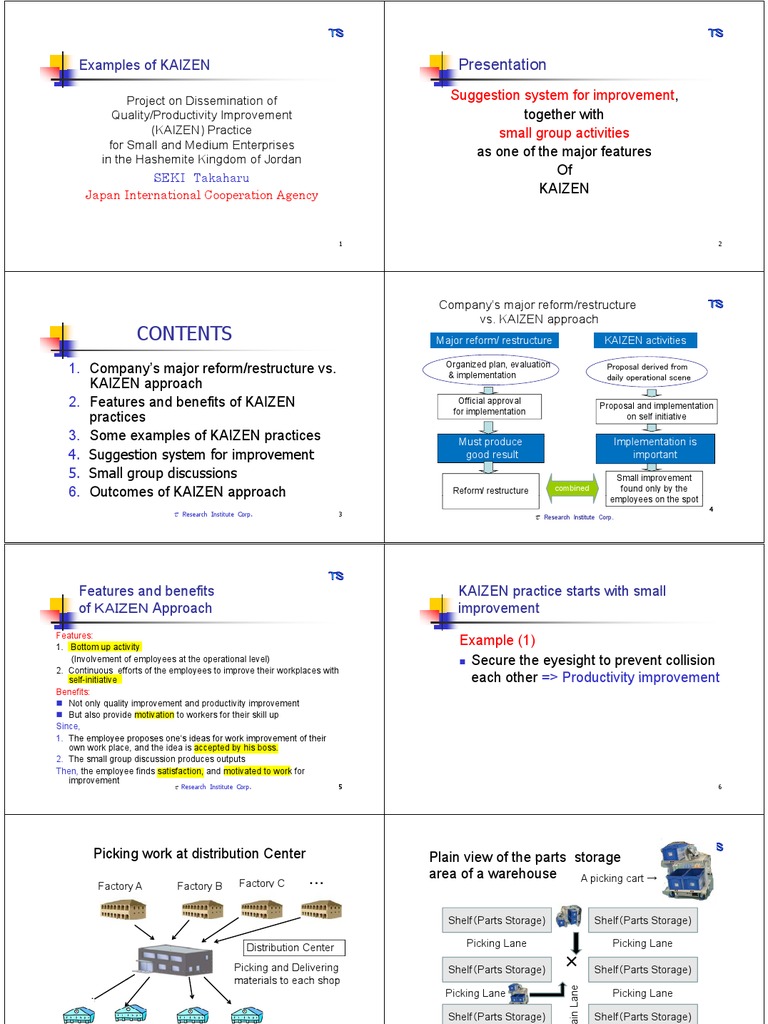 2 Example of KAIZEN | Warehouse | Employment