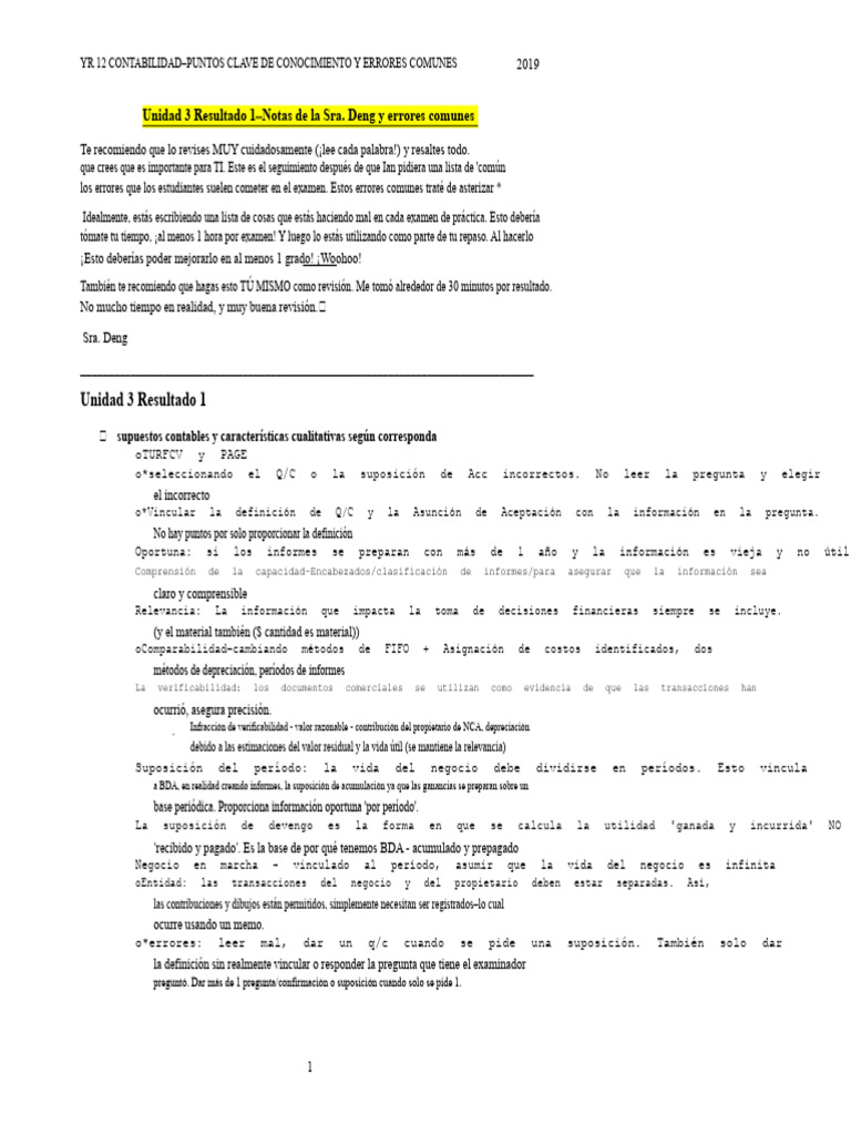 Errores Comunes en Contabilidad Año 12 | PDF | Contabilidad | Depreciación