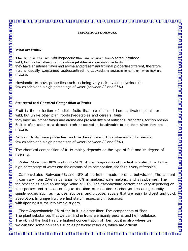 STRUCTURAL AND CHEMICAL COMPOSITION OF FRUITS | PDF | Dietary Fiber ...