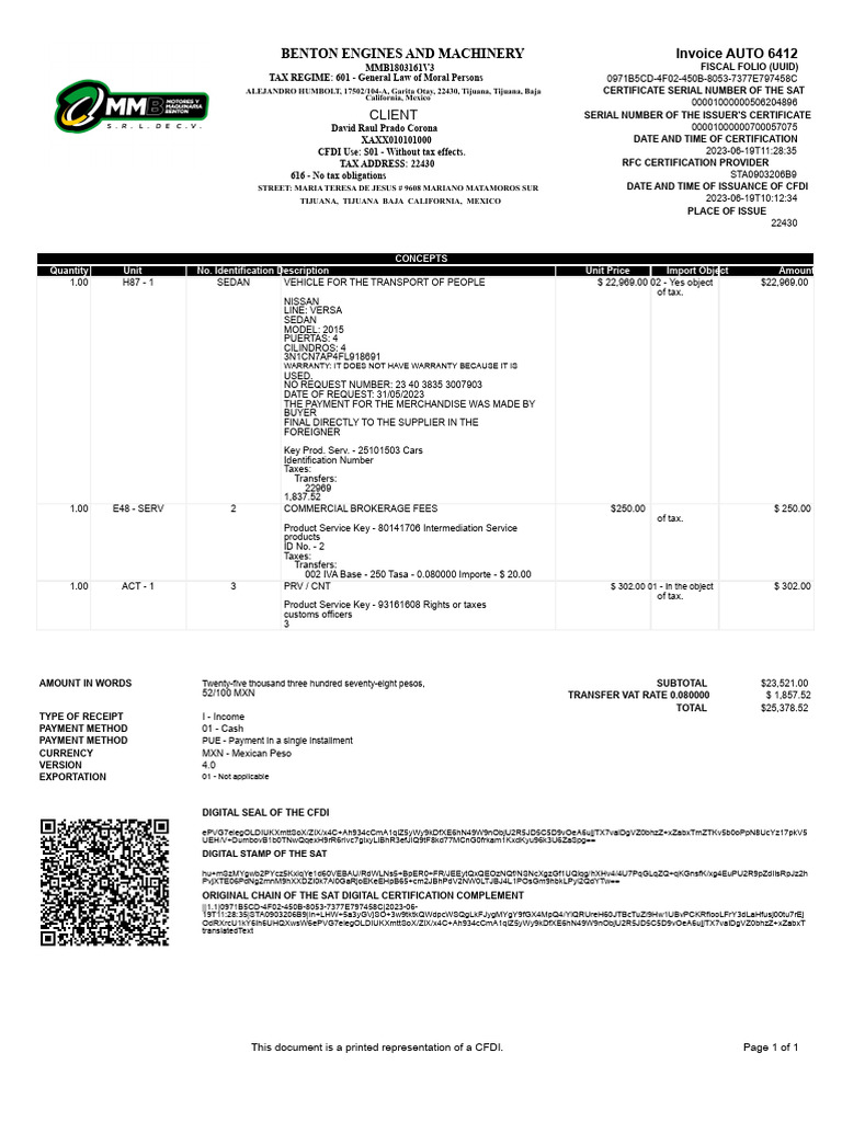 INVOICE | PDF | Invoice | Mexican Peso