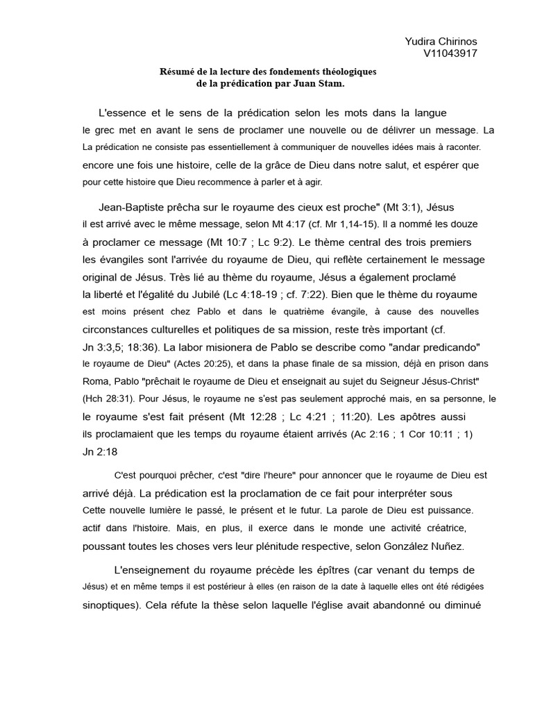 Prédication et Proclamation du Royaume de Dieu | PDF | Église ...