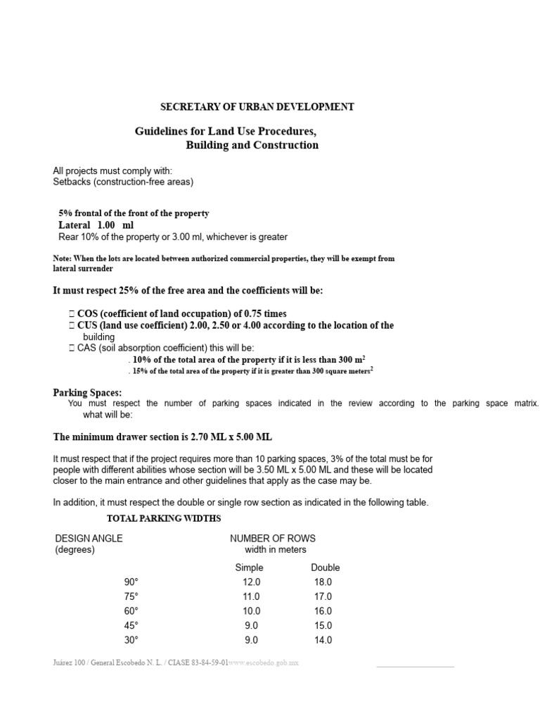 Urban Development Land Use Guidelines | PDF