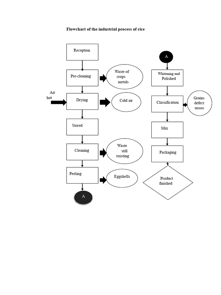 Rice Production Process Flowchart | PDF | Rice | Grain