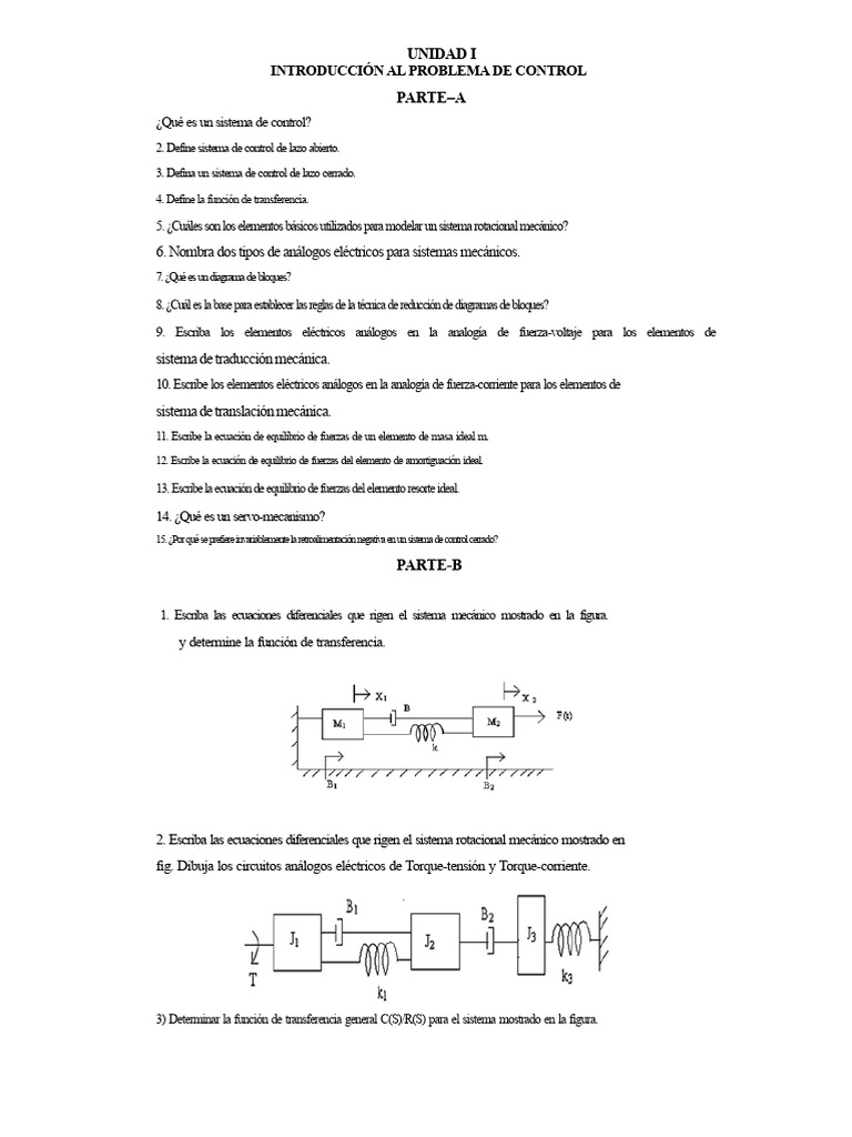 Introducción a Sistemas de Control y Análisis | PDF | Sistema de ...