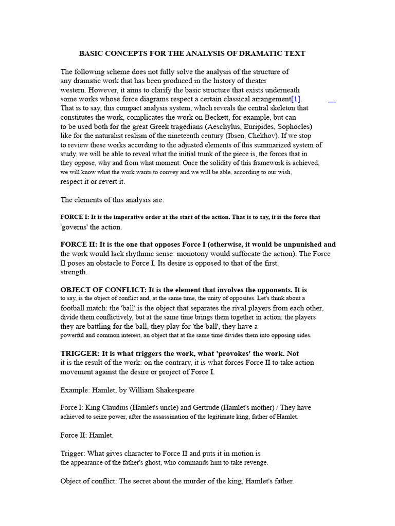 Analyzing Dramatic Text Structures | PDF | Hamlet | Euripides