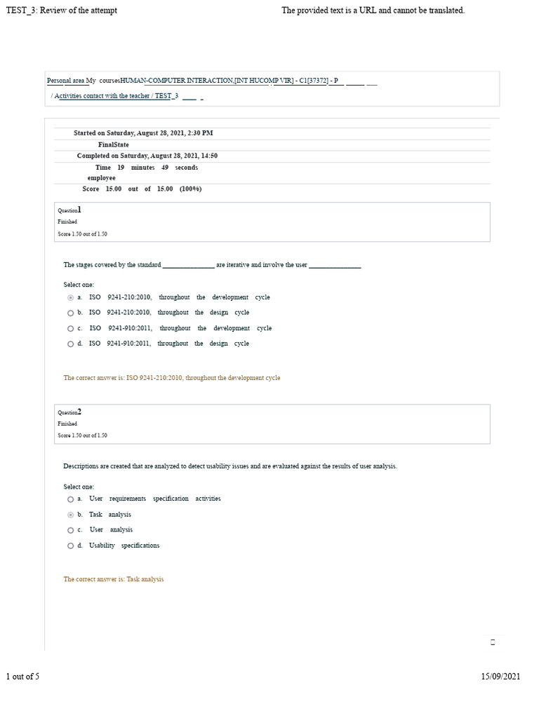 Human-Computer Interaction Test Review | PDF | Usability | Human ...