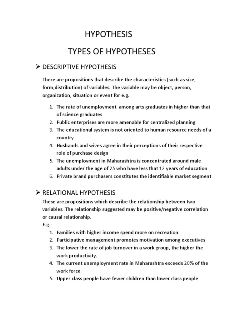 Example of a research hypothesis image