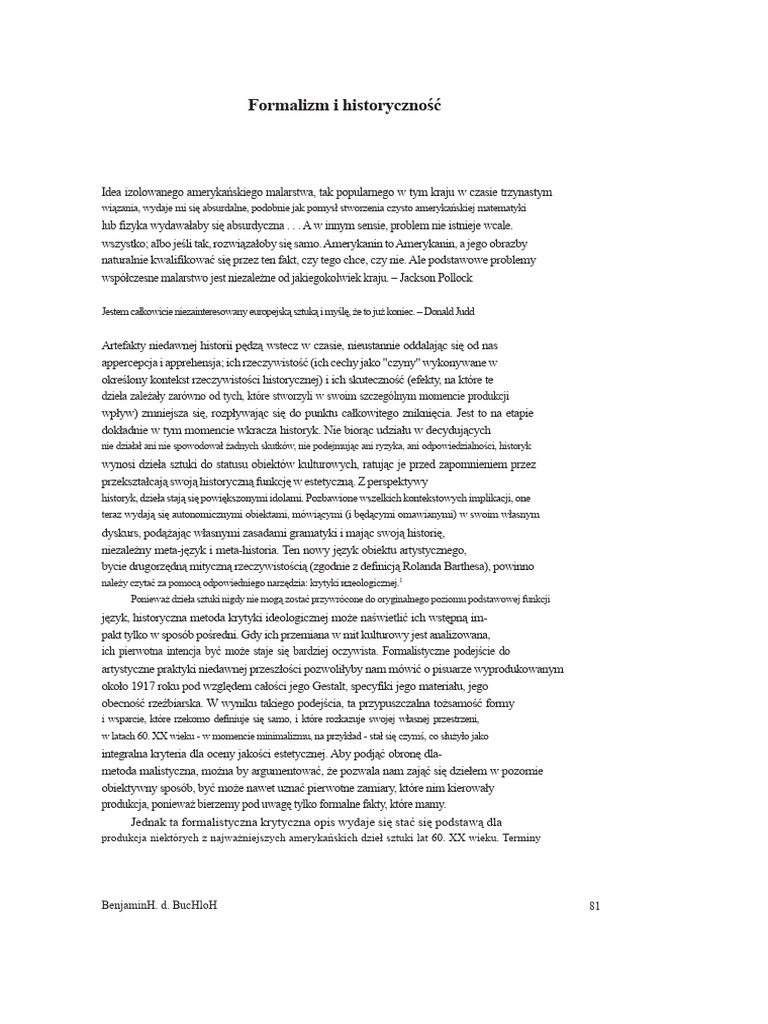 Buchloh - Formalizm I Historyczność | PDF