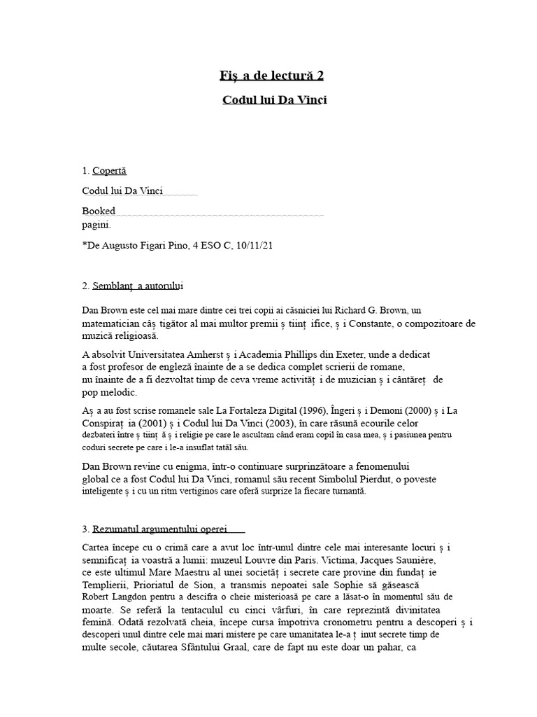 Codul Lui Da Vinci | PDF