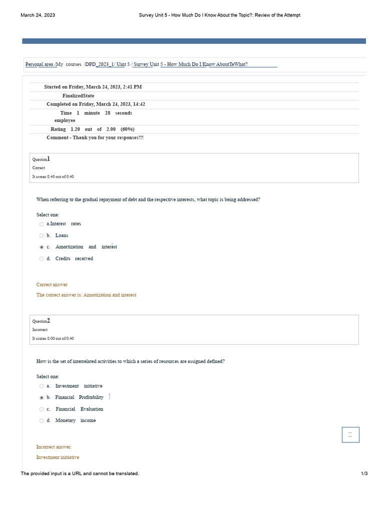 Survey Unit 5 - How Much Do I Know About The Topic - Review of The ...