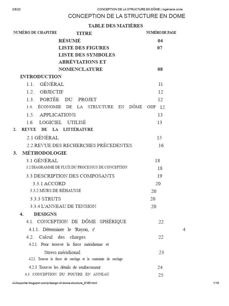 Conception de Structures en Dôme | PDF | Contrainte de cisaillement ...