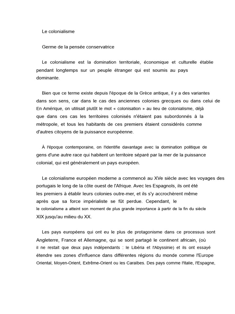 Histoire et impact du colonialisme | PDF | Colonialisme | Espagne