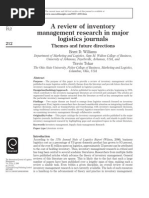 A Review of Inventory Management Research in Major Logistis Journals