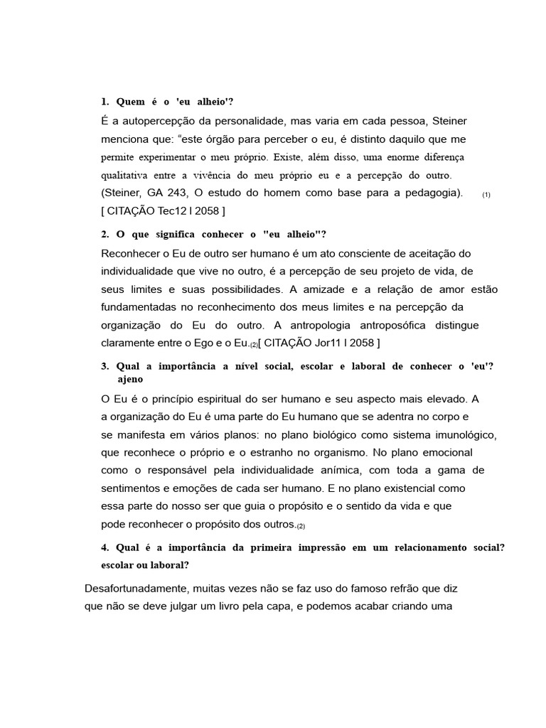 Compreendendo o 'Eu Alheio' e Suas Implicações | PDF | Emoções | Motivação