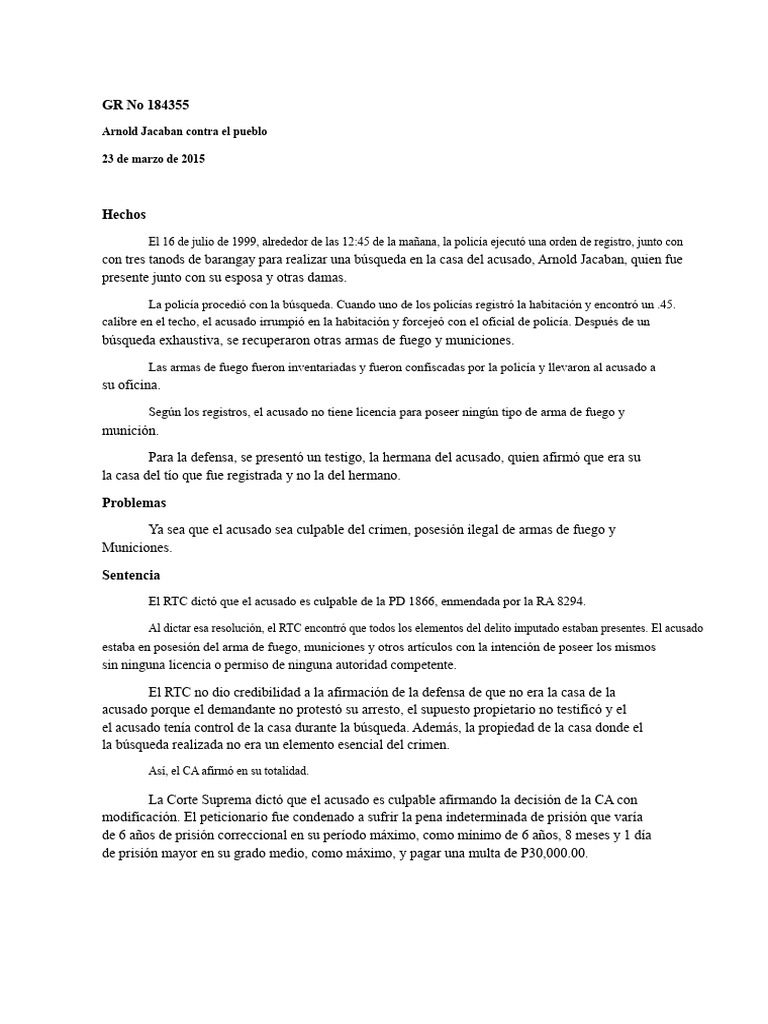 Jacaban Vs People | PDF