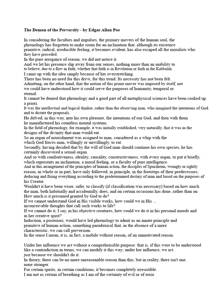 The Pervasive Nature of Human Perversity | PDF | Reason | Soul
