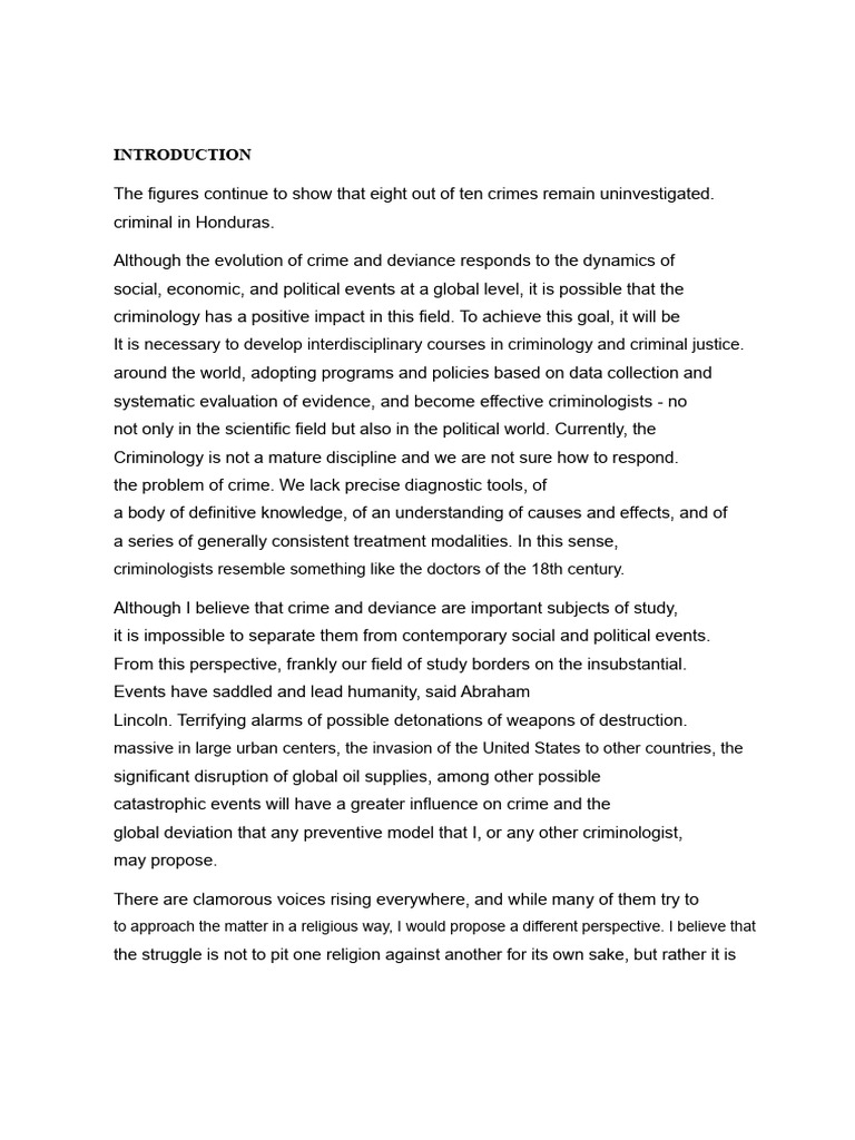 Criminology's Role in Global Crime Reduction | PDF | Criminology | Crimes