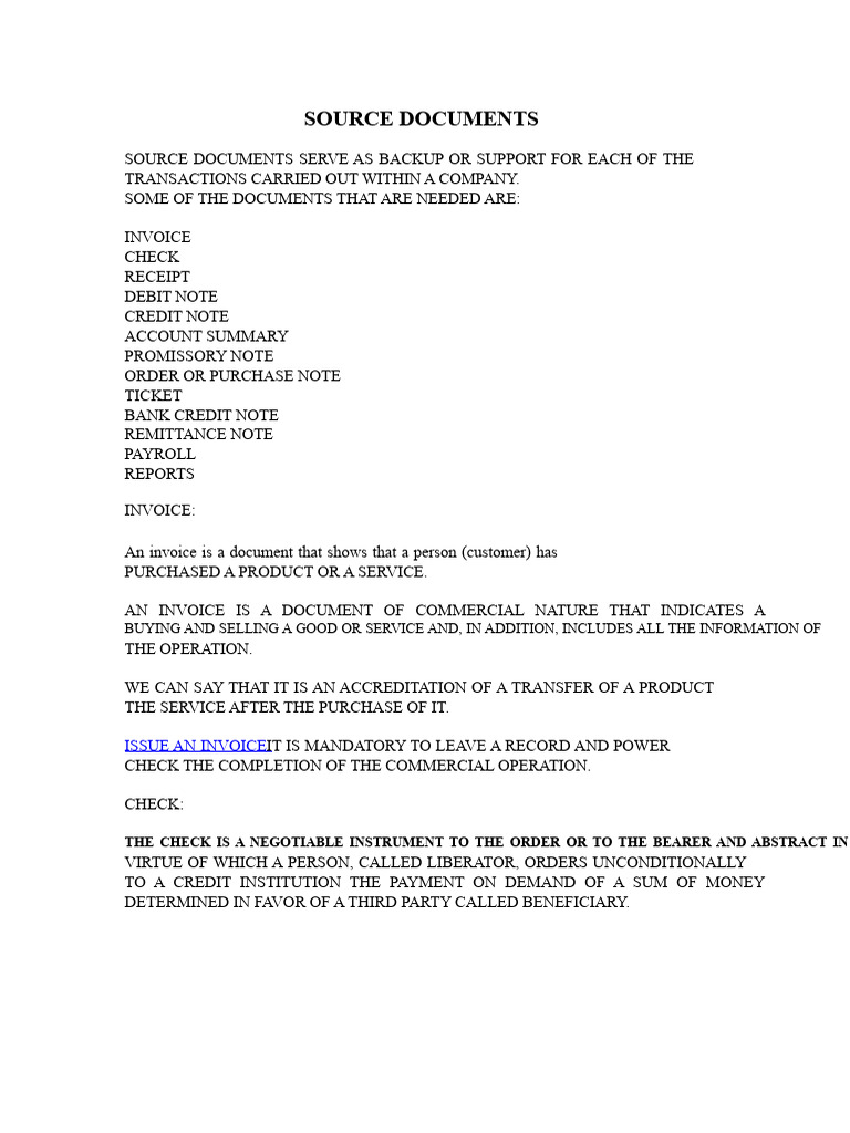 Source Documents and Types of Policies | PDF | Credit Card | Receipt