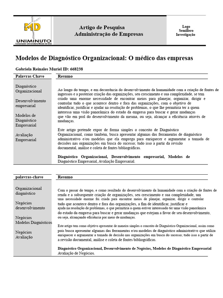 Modelos de Diagnóstico Organizacional | PDF | Business | Poder (social ...