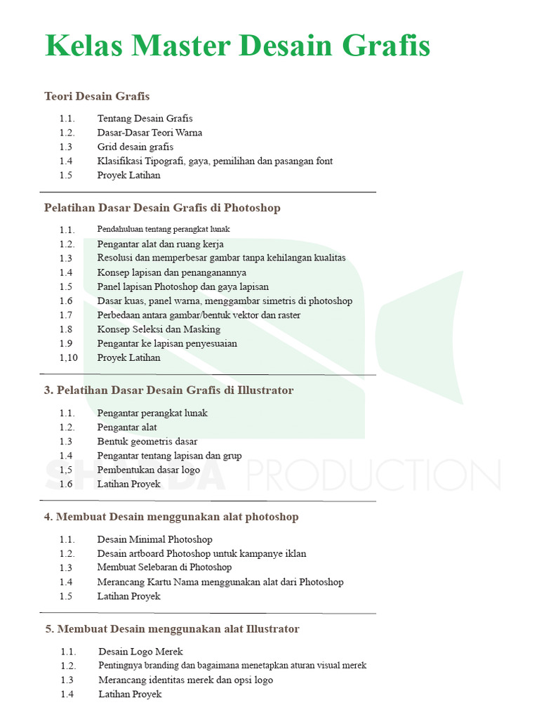 Kelas Master Desain Grafis Terlengkap | PDF