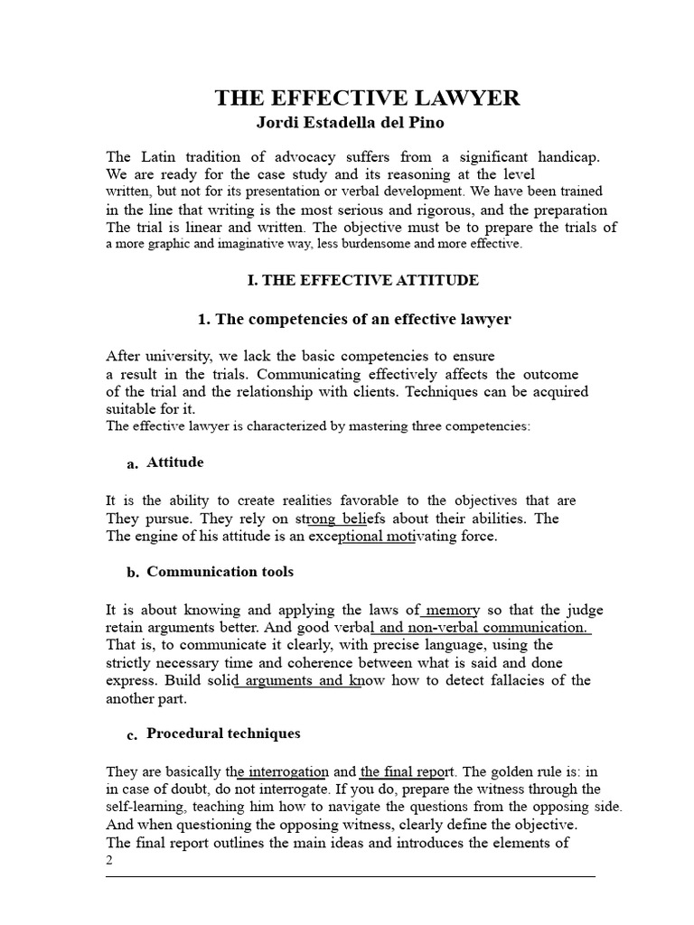 Mastering Effective Lawyering Skills | PDF | Nonverbal Communication ...
