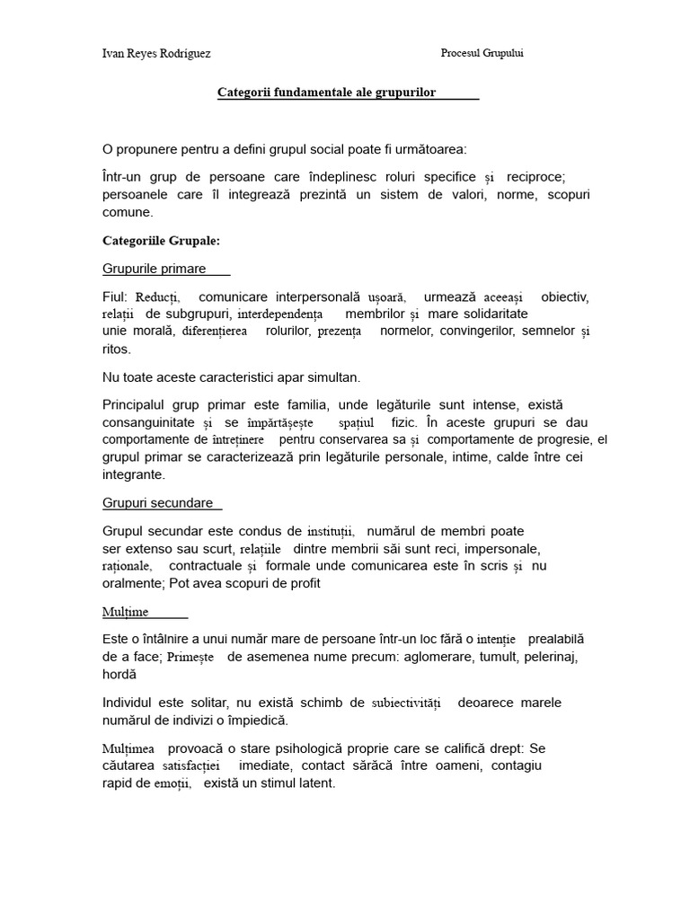 Categorii Fundamentale Ale Grupurilor | PDF