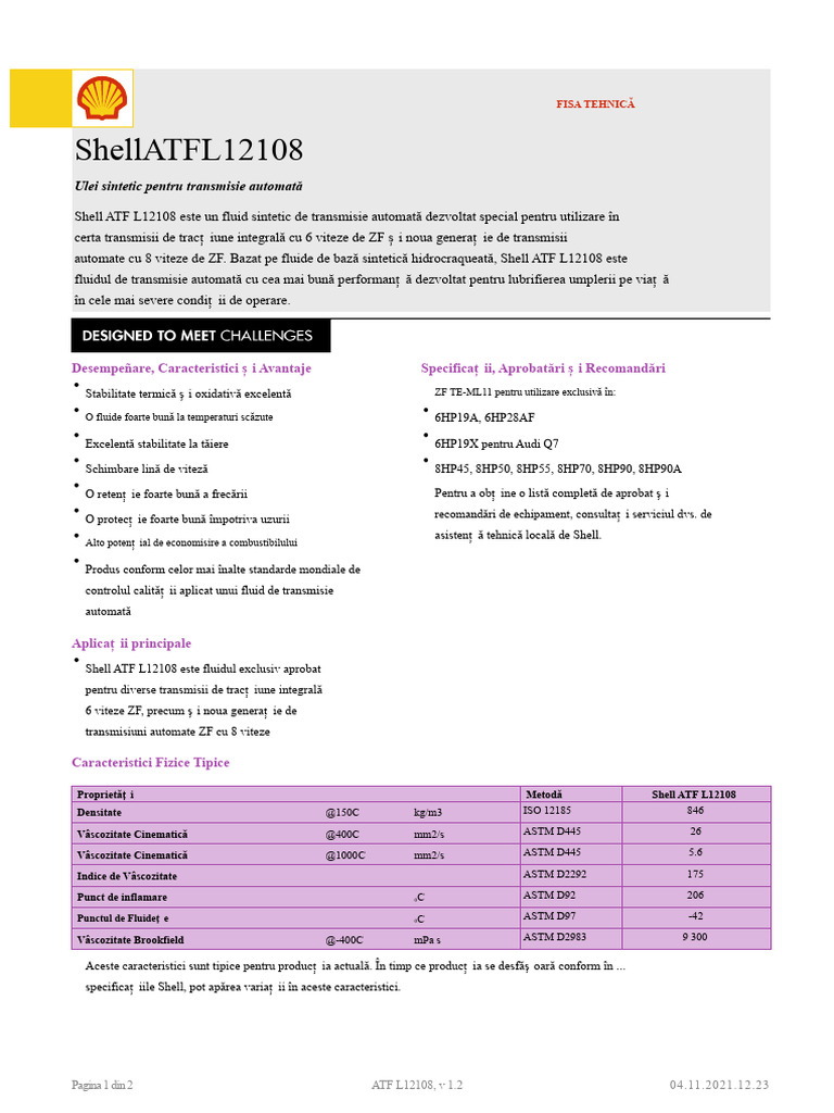 Shell Atf l1210 | PDF