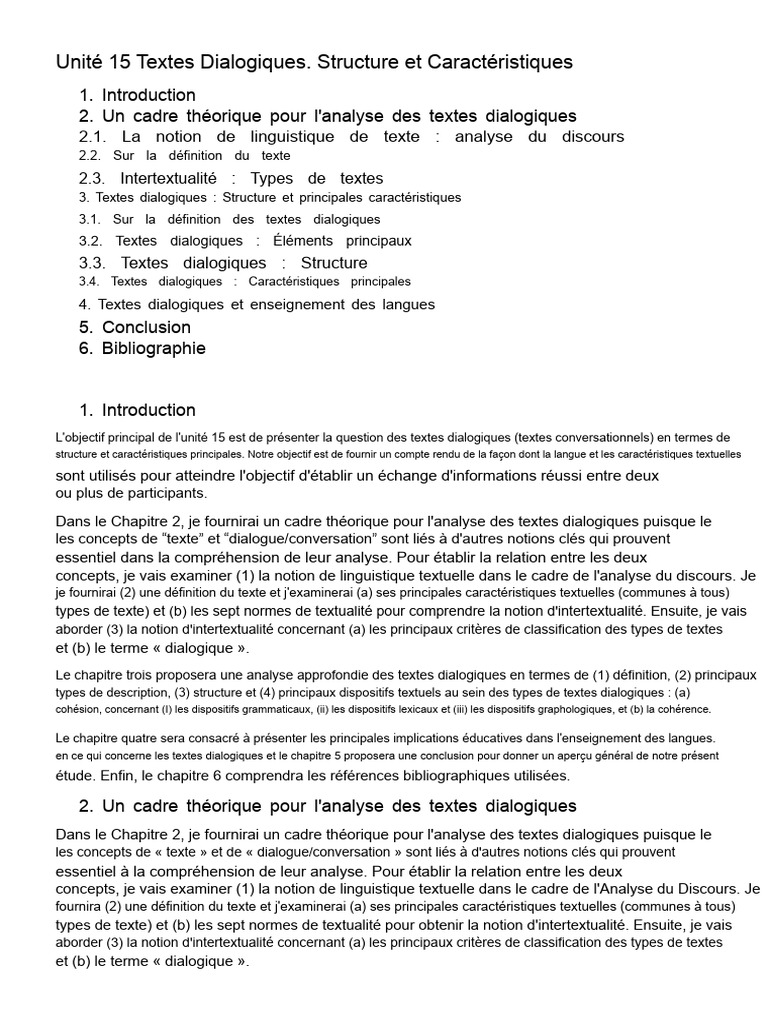Analyse des Textes Dialogiques | PDF | Discours (linguistique ...