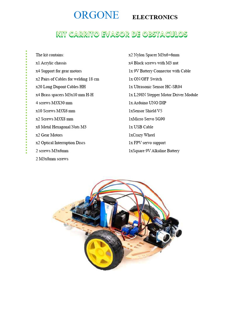 Arduino Robot Kit Assembly Guide | PDF | Arduino | Equipment