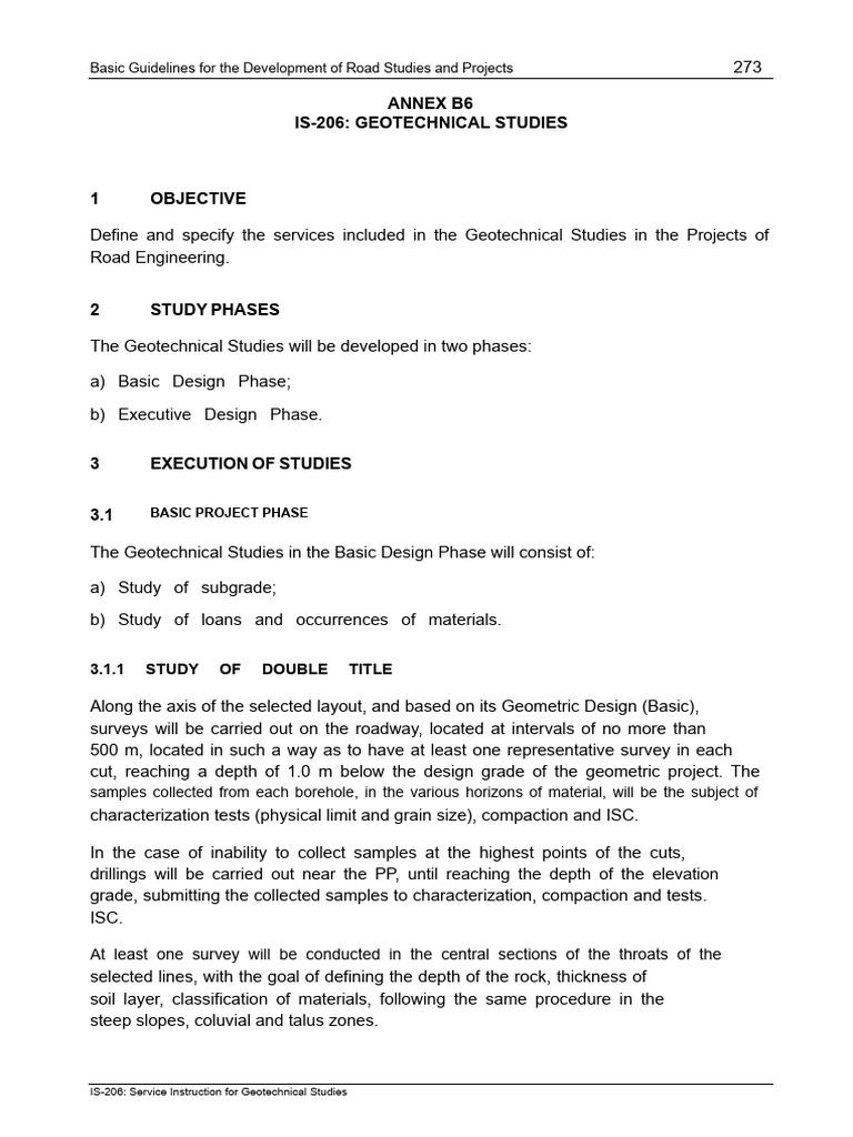 IS-206 - Geotechnical Studies | PDF | Geotechnical Engineering | Borehole