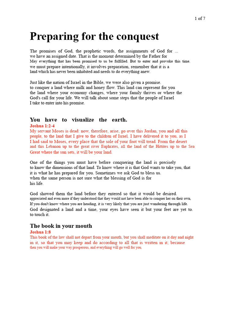 Steps to Prepare for God's Promises | PDF | Joshua | Circumcision