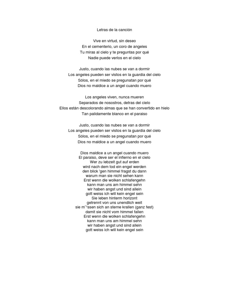 Letras de La Canción | PDF