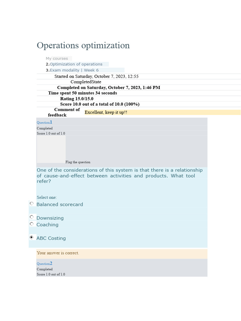 Operations Optimization Week 6 | PDF | Business