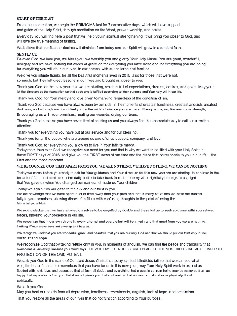 7-Day Spiritual Fasting Guide | PDF | Abraham | Isaac