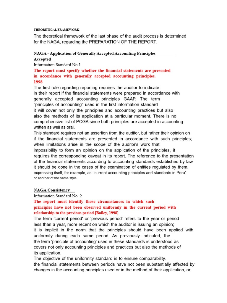 NAGA Audit Report Preparation Standards | PDF | Auditor's Report | Audit