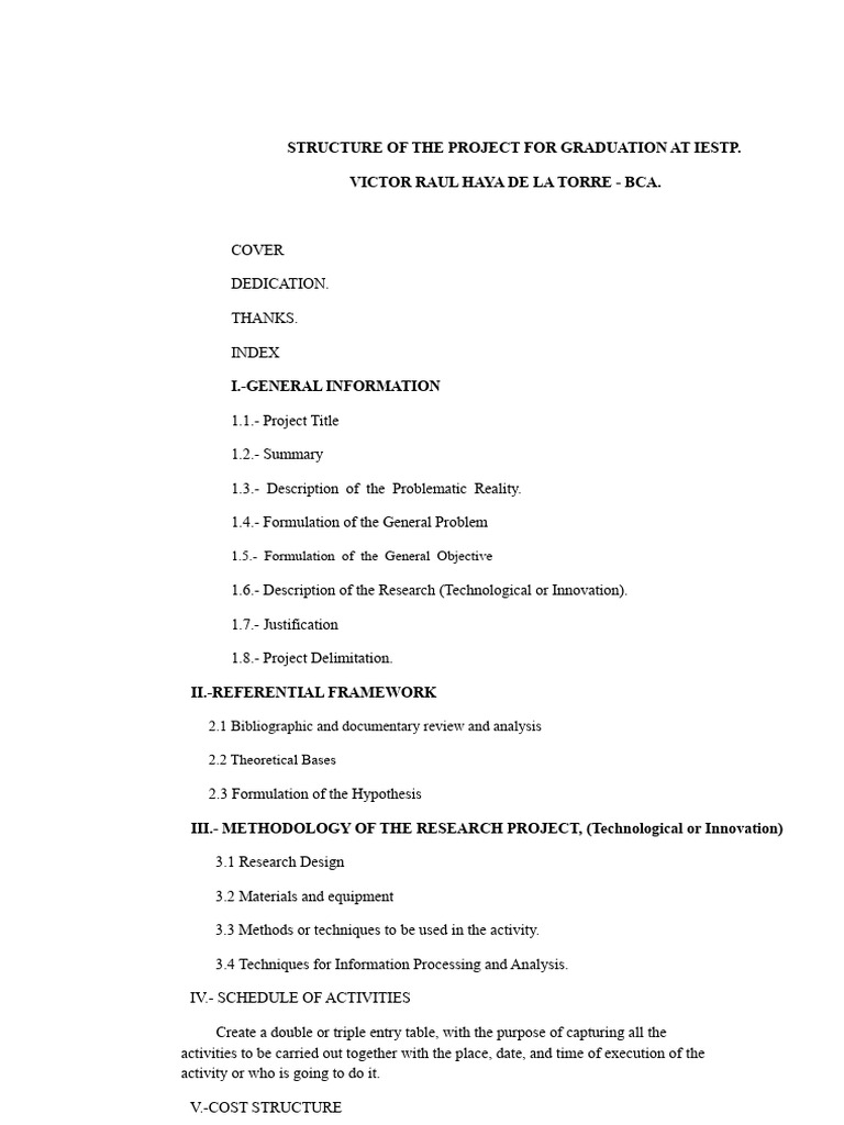 Graduation Project Structure Guide | PDF | Innovation | Statistics