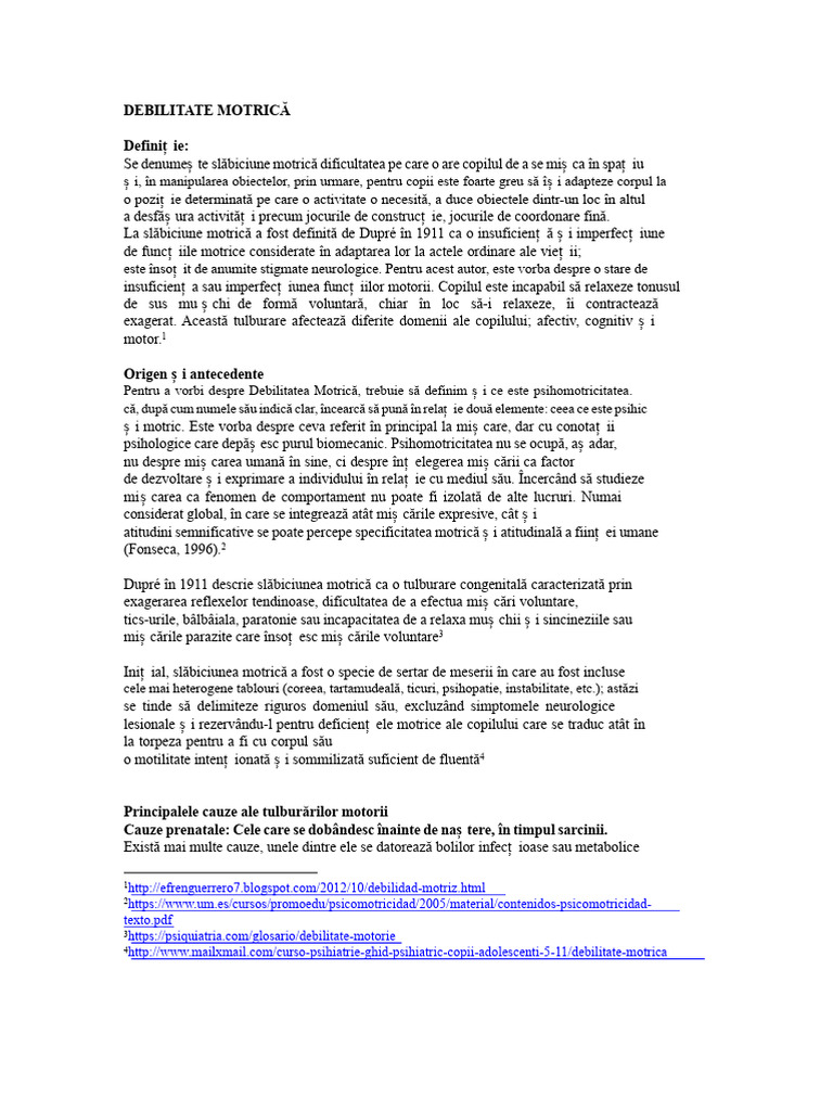 Debilitate Motrice | PDF