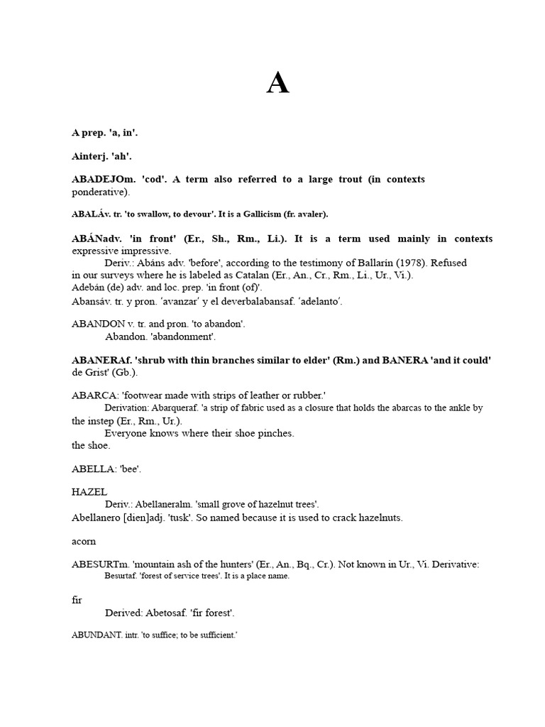 Patués Vocabulary and Definitions | PDF